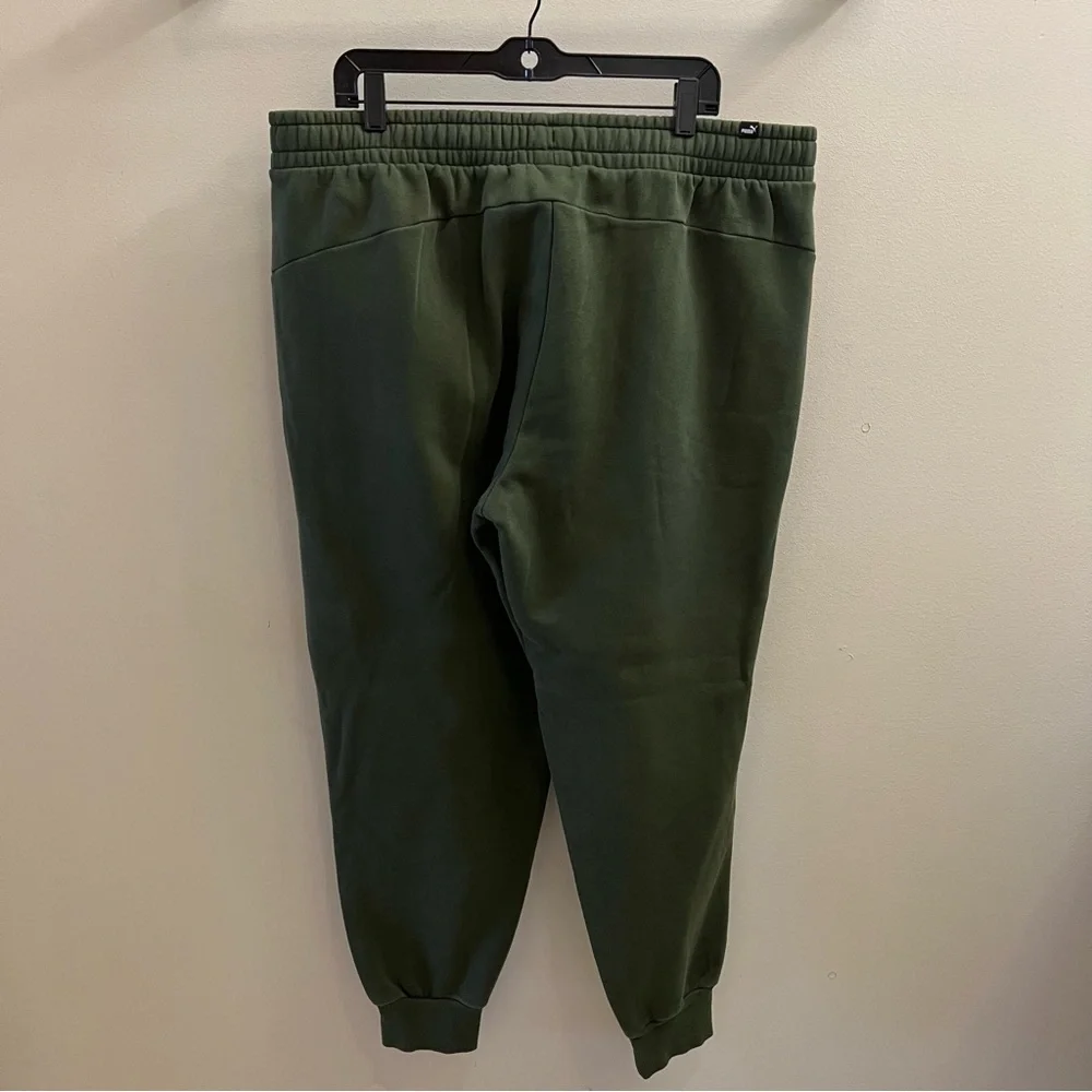 PUMA Men's Fleece Jogger Pants Forest Green Size XXL - Picture 4 of 9
